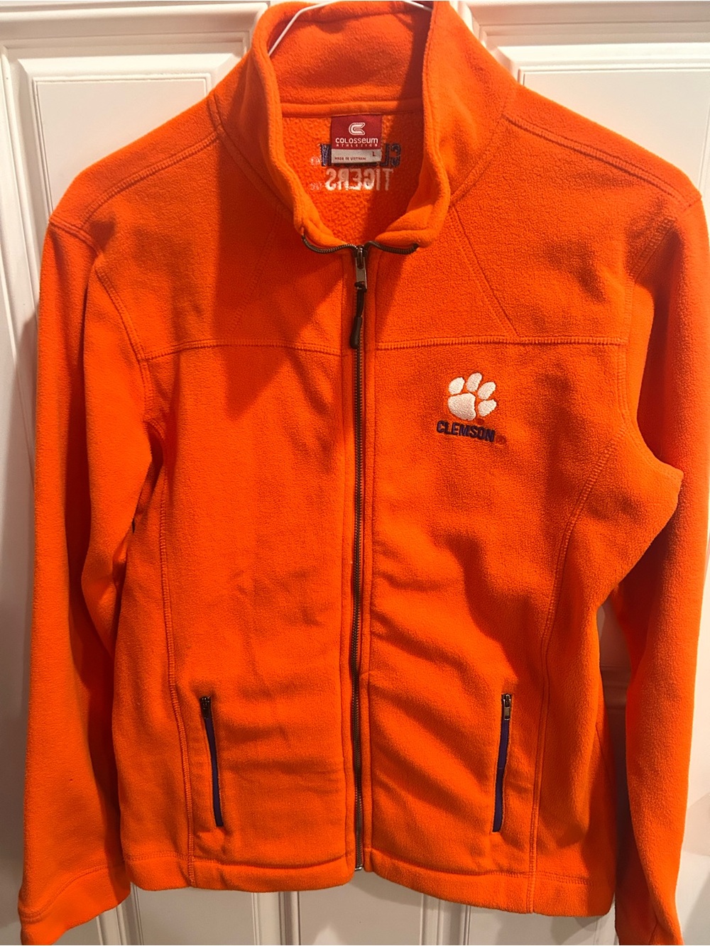 Clemson Tigers Women’s Size Large Full-Zip Fleece Jacket